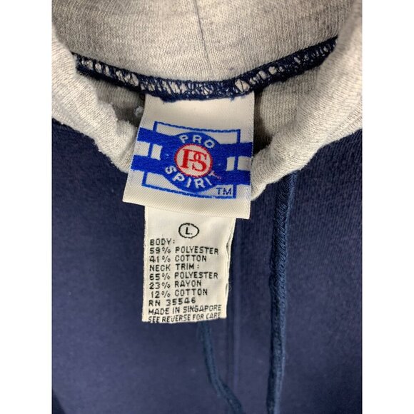 Pro Spirit Navy Blue & Gray Hooded Sweatshirt L - Picture 5 of 5